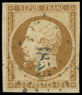 9    10c. Bistre Jaune, Obl. PC 1855 Du MANS, TB - Autres & Non Classés