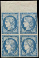 R8f  20c. Bleu Sur Jaunâtre, REIMPRESSION, BLOC De 4 Bdf, Lég. Ch. S. La Paire Sup., Très Frais, TTB - Sonstige & Ohne Zuordnung