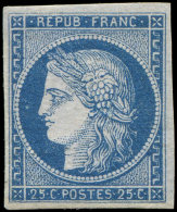 4f   25c. Bleu Clair, Petite Ch., TB. J - Autres & Non Classés