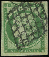 2    15c. Vert, Obl. GRILLE (un Peu Lourde), TB. M - Sonstige & Ohne Zuordnung