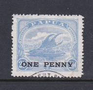 Papua SG 108 1917 Lakatoi Overprinted One Penny On Two Qnd Half Penny Ultramarine Used - Papoea-Nieuw-Guinea
