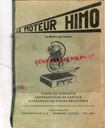 ALLEMAGNE- LE MOTEUR HIMO TYPE 51- FTK- FEINTECHNIK A.G. HOMBURG-SARRE- 1953- - Cars