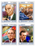 SIERRA LEONE 2017 ** Albert Einstein J. Robert Oppenheimer 4v - OFFICIAL ISSUE - DH1724 - Albert Einstein