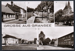 A5003 - Alte MBK Ansichtskarte - Gransee - Schule HO Gaststätte Kirche - Kampmann TOP - Gransee