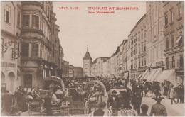 AK - OÖ - Wels - Strassenansicht - Wochenmarkt - 1918 - Wels