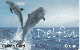 TARJETA DE SUIZA DE UNOS DELFINES (DELFIN-DOLPHIN) - Delfines