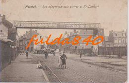 CPA.  HERSTAL.  Rue Mayeneux-trois-pierres Et  St-Lambert.  1908.  (animée) - Herstal