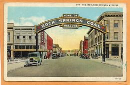 Rock Springs Wyo 1938 Postcard - Rock Springs