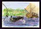ANGOLA   977  MINT NEVER HINGED SOUVENIR SHEET OF  BRADEX 96 ; SHIPS ; SLAVES      ( - Barche