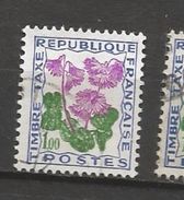 N° 102 Timbre France Timbre-taxe - Fleurs Des Champs Soldanelle Des Alpes 1F 1964/1971 Oblitéré - 1960-.... Used