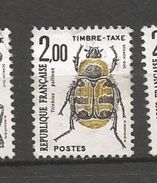 N° 107  Trichius Gallicus  Timbre Taxe  1982 Insectes Coléoptères  France Oblitéré - 1960-.... Gebraucht