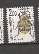 N° 107  Trichius Gallicus  Timbre Taxe  1982 Insectes Coléoptères  France Oblitéré - 1960-.... Gebraucht