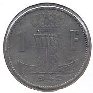 LEOPOLD III * 1 Frank 1942 Vlaams/frans * Z.Fraai / Prachtig * Nr 9400 - 1 Franc