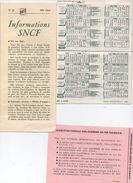 SNCF Dépliant D'informations + Horaires  Mai 1964 (PPP5403) - Europa