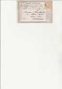CARTE DE BUREAU A BUREAU  AFFRANCHIE N°55  LOSANGE GROS CHIFFRES 1876  -CAD JOIGNY 1874 - 1849-1876: Classic Period