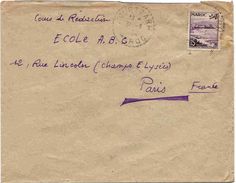 Maroc Morocco Lettre Cover L'Outzarh 1954 ( Distribution ) - Lettres & Documents