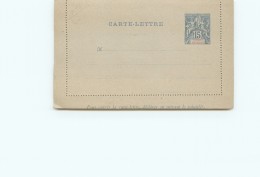 Entier Carte Lettre Groupe 15 Cent Bleu Neuve - Storia Postale