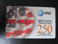 Wal-Mart, 250 Minutes Prepaid Phone Card, With Magnetic Stripe - AT&T