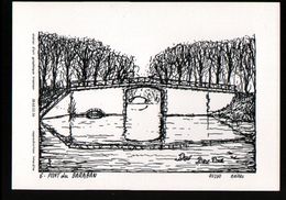 45, Briare, Carte Format 10 X 15, Atelier D'art Graphique Trianien (Trainou), N°6 Pont Du Baraban - Briare