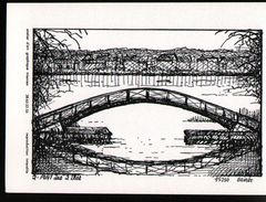 45, Briare, Carte Format 10 X 15, Atelier D'art Graphique Trianien (Trainou), N°2 Pont Des 2 Iles - Briare