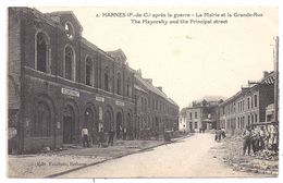 CPA Harnes 62 Pas De Calais Mairie Et Grande Rue Après La Guerre éditeur Fauchois à Béthune N°2 - Harnes