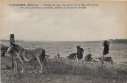 CPA Laveuses Lavandières Métier écrite Ploermel Morbihan Bretagne Ane - Kunsthandwerk