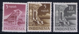 Indonesia 1949 NVPH 385 - 387  Mi 35 C - 37 C  Postfrisch/neuf Sans Charniere /MNH/**    5 Rupia Is Hinged/* - Indonesië