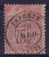 Colonies Générales: Yv Nr 58 Obl./Gestempelt/used  CDS Tahiti Papete - Alphée Dubois