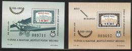 HUNGARY-1993.Commemorativ E Sheet  Pair -  75th Anniversary Of The Hungarian Airmail Stamp MNH! - Herdenkingsblaadjes