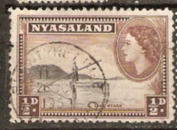 Nyasaland 1953 SG 173 1/2d Perf 12 Fine Used - Nyasaland (1907-1953)