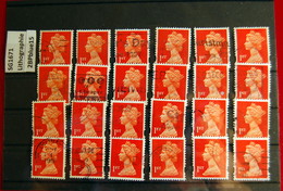 Great Britain - Machin NVI 1ST SG1671 ELLIPTICAL LITHO. 2BPblue15  - 24 Stamps Used - Machins