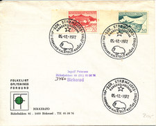 Greenland Cover Sent To Denmark With Special Christmas Cancel Sdr. Stromfjord 5-12-1972 - Covers & Documents