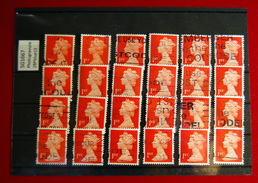 Great Britain - Machin NVI 1ST SG1667 ELLIPTICAL PHOTO. 2BPblue15 - 24 Stamps Used - Machin-Ausgaben
