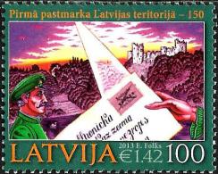 Latvia - 2013 - 150th Anniversary Of First Stamp In Latvia - Mint Stamp - Lettonie