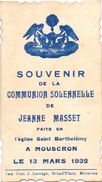 Devotie - Devotion - Communie Communion - Jeanne Masset - Mouscron 1932 - Communion