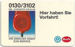 Germany - Volkswagen And Audi - O 0312 - 10.92, 6DM, 50.000ex, Used - O-Series : Séries Client