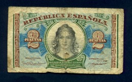 Banconota Spagna 2 Pesetas 1938 - 1-2 Peseten