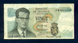 Banconota Belgio 20 Franchi/Twintic Frank 1964 - Te Identificeren