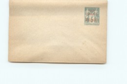 Entier  Enveloppe De France Type Sage 5 Cent Surchargée «Poste Française / Madagascar»  Neuve - Storia Postale