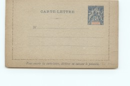 Entier  Carte-lettre 15 Cent Bleu Groupe  Neuve - Brieven En Documenten