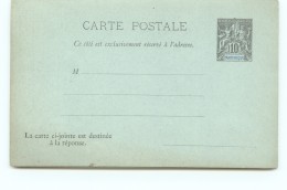 Entier  Carte Postale Avec Réponse Groupe 10 Cent. Neuve - Lettres & Documents