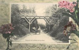 SAINT-GERMAIN SOUVENIR PASSERELLE DE LA ROUTE DE CARRIERES ATTELAGE CHEVAL 78 - St. Germain En Laye