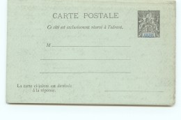 Entier  Carte-postale  Avec Réponse  Groupe 10 Cent   Neuve - Lettres & Documents