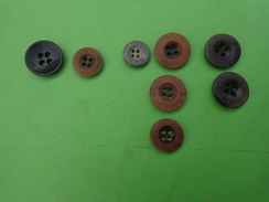 8 Boutons  Graves Loiseau Angouleme-chabasse Angouleme-lussars Et Castex Niort-gervais Angouleme-primo Denainde Paris - Buttons