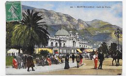 (RECTO / VERSO) MONTE CARLO - N° 221 - CAFE DE PARIS ANIME - CPA VOYAGEE - Wirtschaften & Restaurants