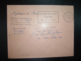 LETTRE OBL.MEC.23-10-1969 PARIS 30 + PREFECTURE DE PARIS INSPECTION DEPARTEMENTALE DE L'EDUCATION NATIONALE - Civil Frank Covers