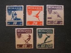 ROMANIA România 1946 Sports  MNH - Lettres 2ème Guerre Mondiale