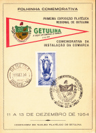 Brazil Entrance Ticket 1954 Opening Day Getulina Philatelic Exposition Franked Scott #806 - Briefe U. Dokumente