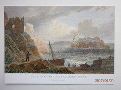 Postcard St Catherines Island Nr Tenby Pembrokeshire By Dyfed Cultural Services Dept Art Card My Ref B21368 - Pembrokeshire