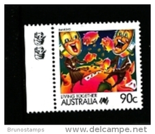 AUSTRALIA - 1991  90c.  BANKING  2 KOALAS  REPRINT  MINT NH - Prove & Ristampe